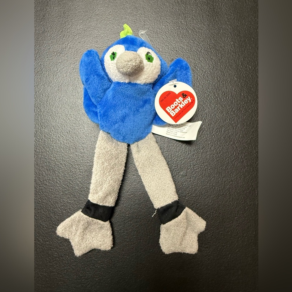 Boots & Barkley NWT Plush Bird Soft Squeaky  with Long Legs Dog Toy